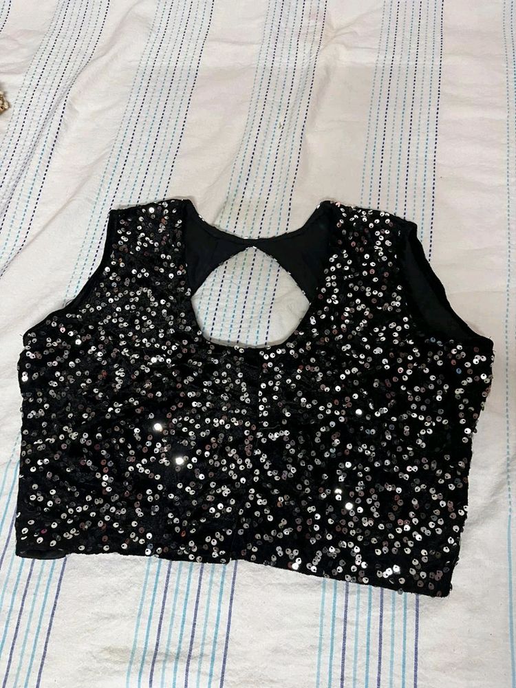 Black Shimmering Blouse