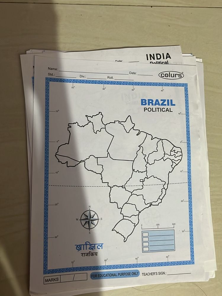 India And Brazil Maps