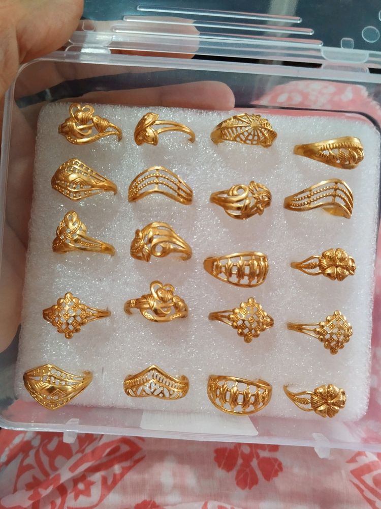 Artificial Gold Polish  Rings Free Size