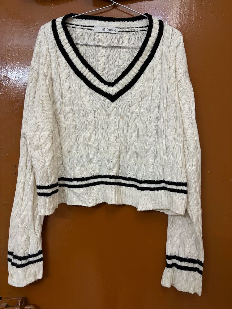 Korean Beige & black Pullover