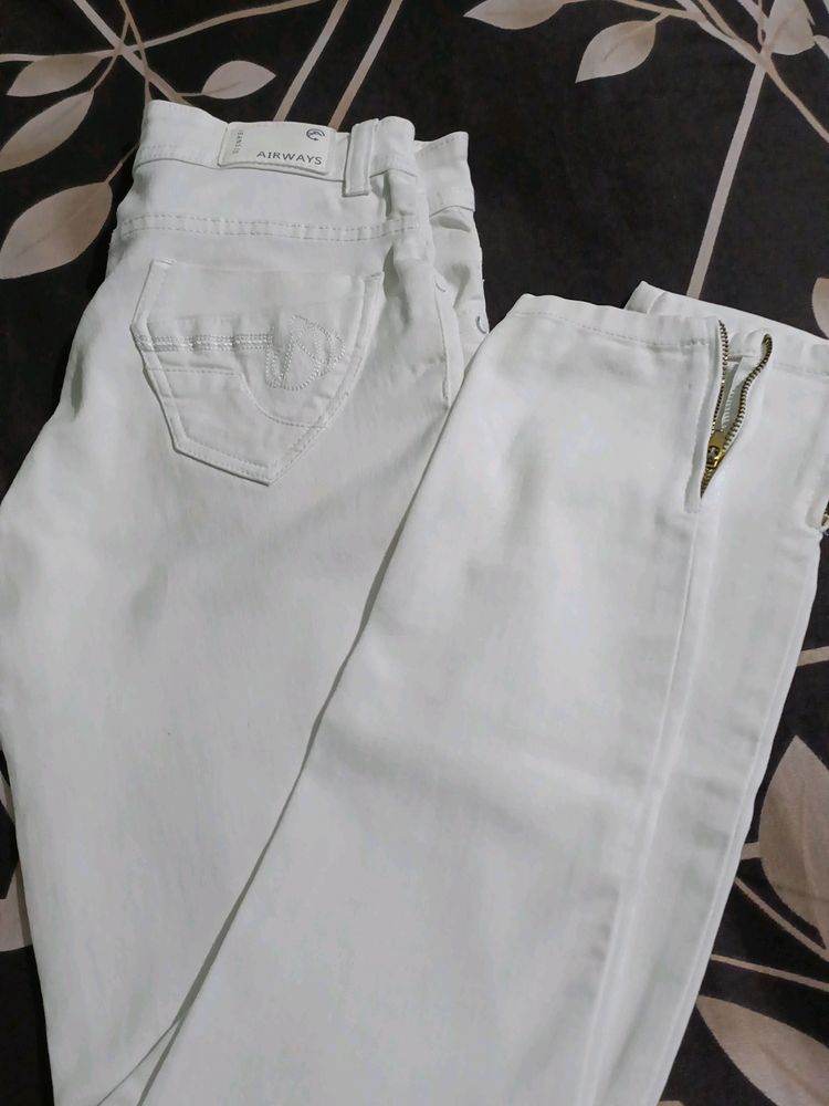 Women's White Skinny jeans