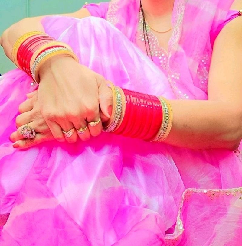 Pink Organza Saree