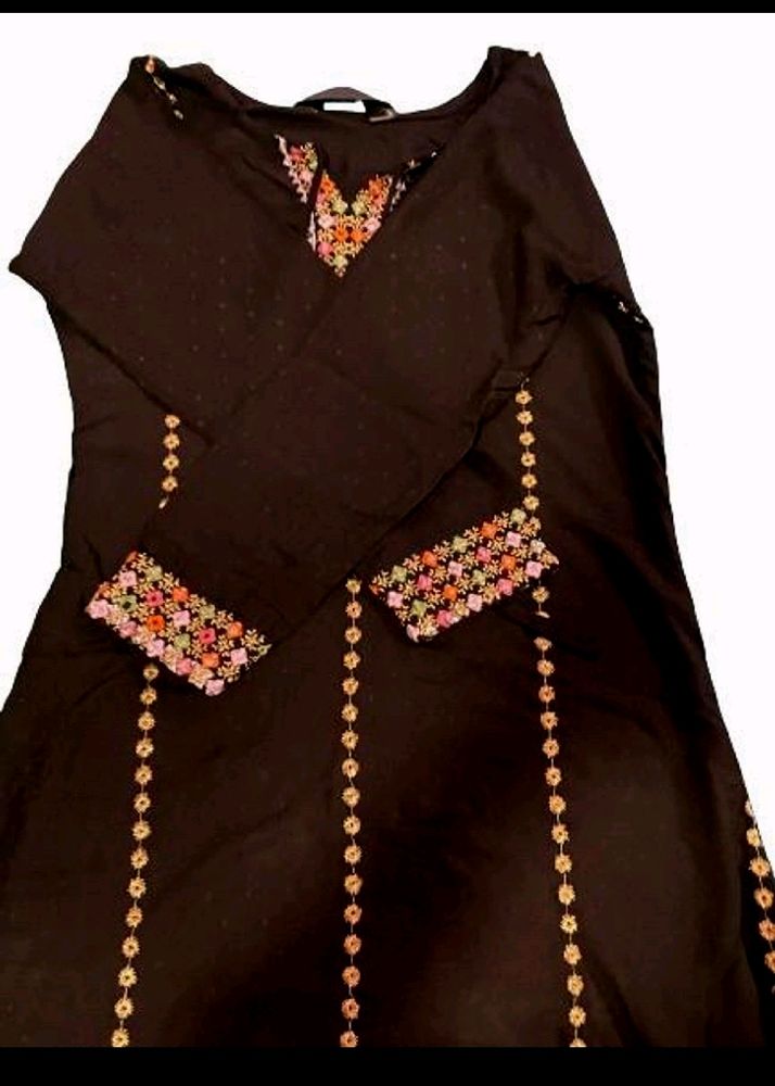 Black Kurti With Design