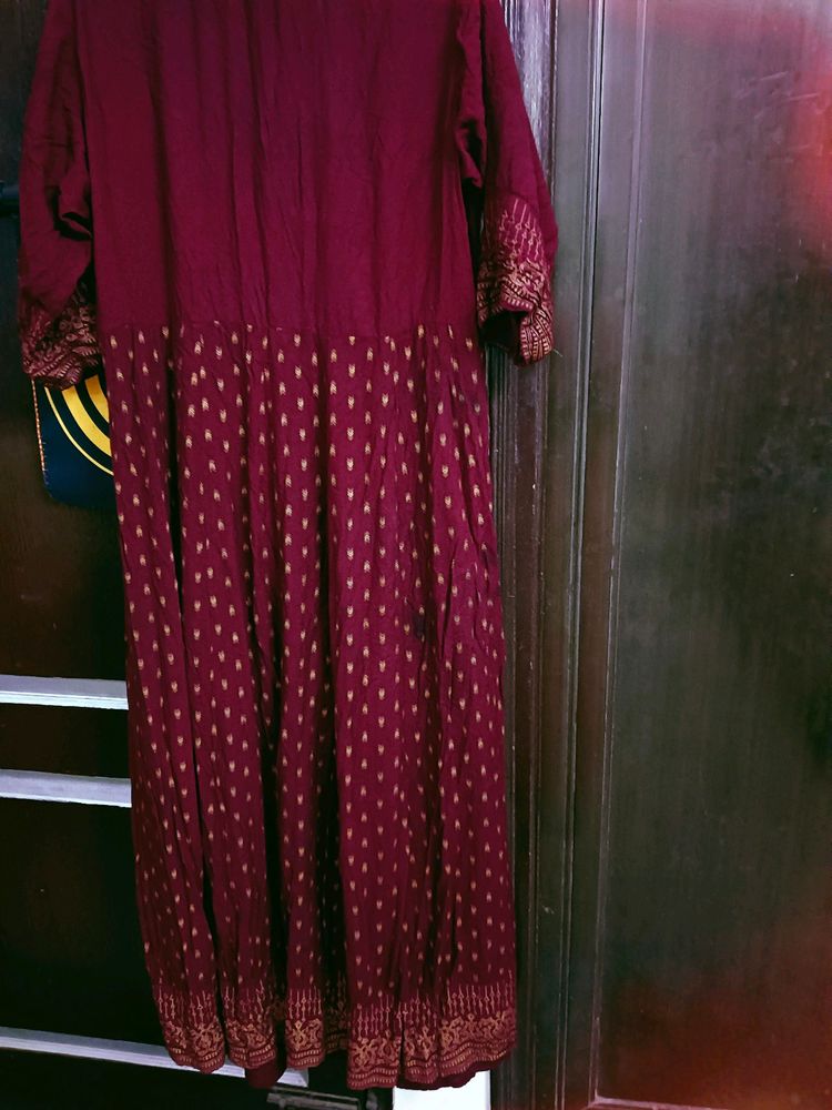 Xxl Ethnic Gown Heavy Flare