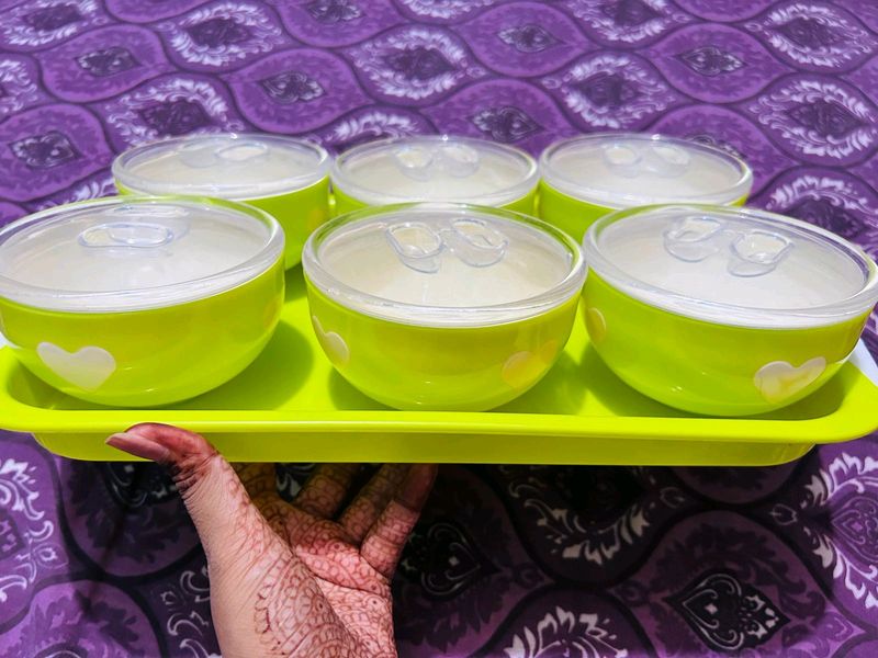 Nashta Dan (6 Pcs Bowls With Tray)