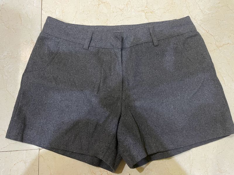 Woollen Charcoal Shorts.