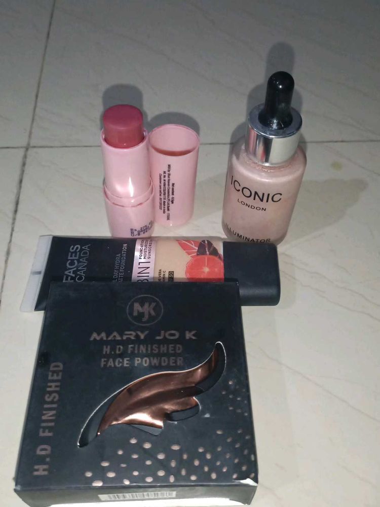 Foundation+ Lip & Cheek Tint+ Compact + Heighliter