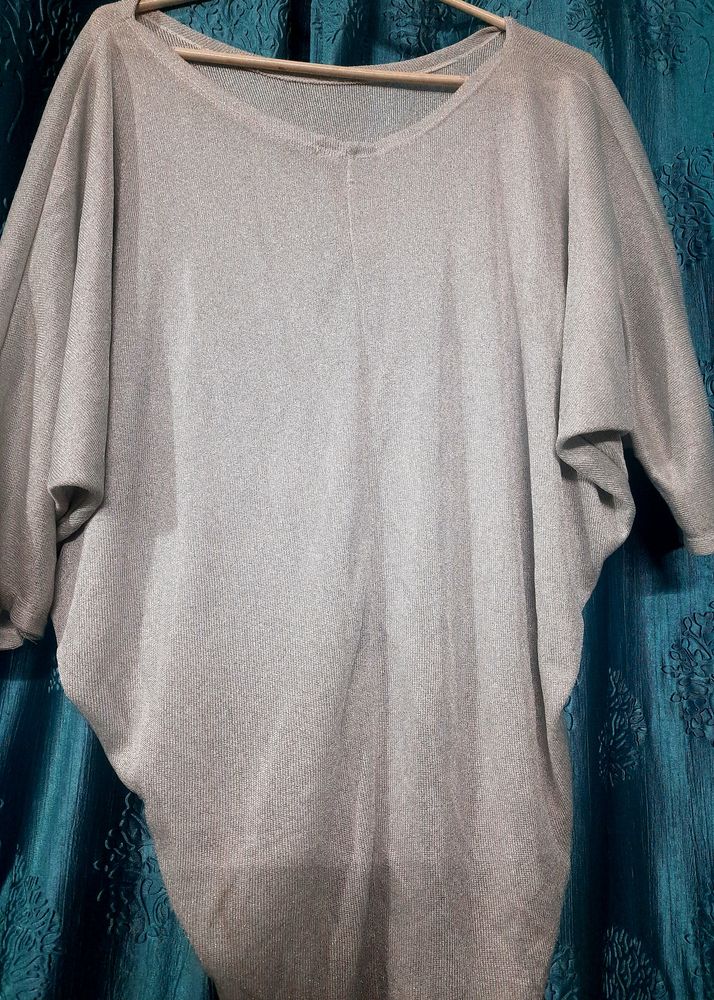 Shimmering Grey Partywear Top