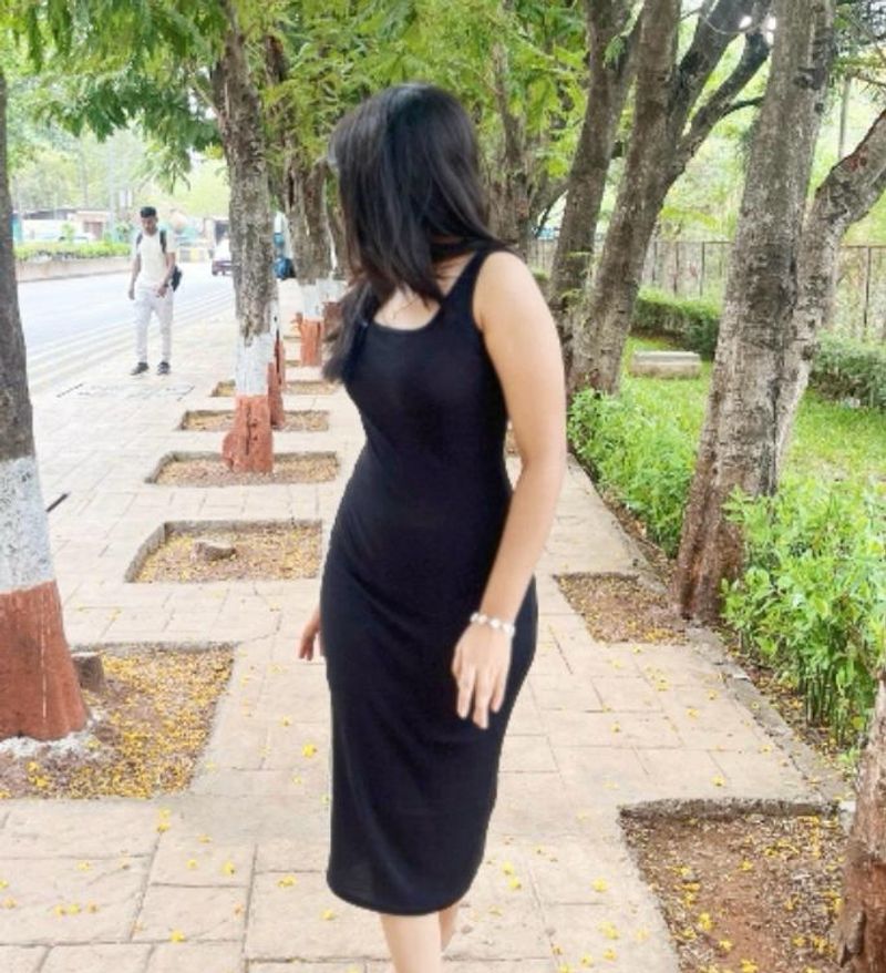 Black Ribbed Midi Dress