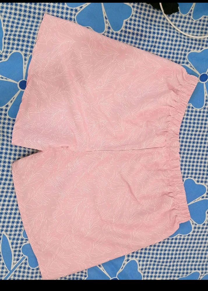 Pink n blue Home Wear Shorts