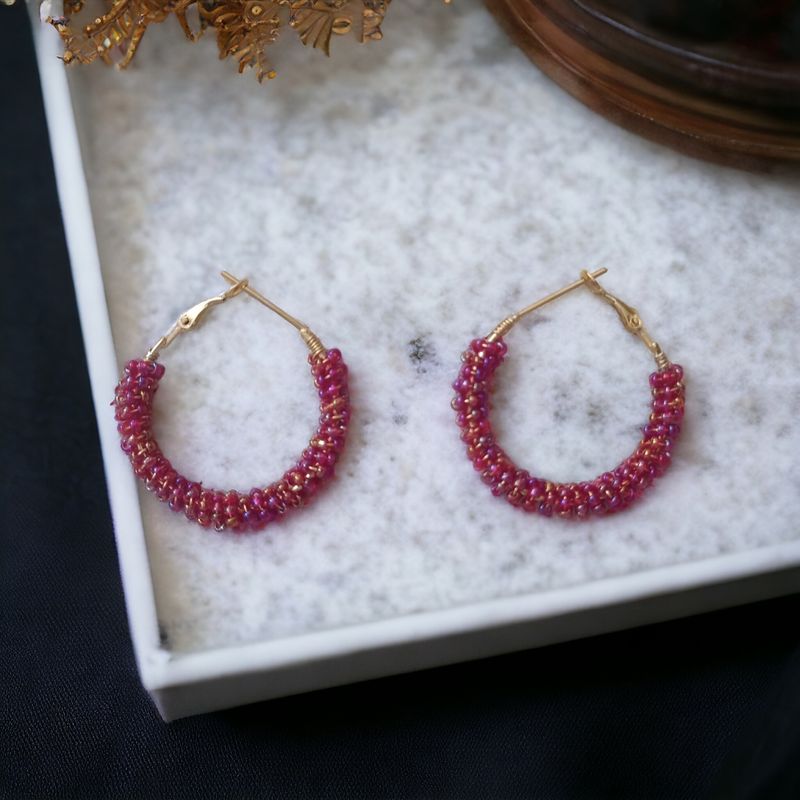 Handmade Marron Colour Earrings