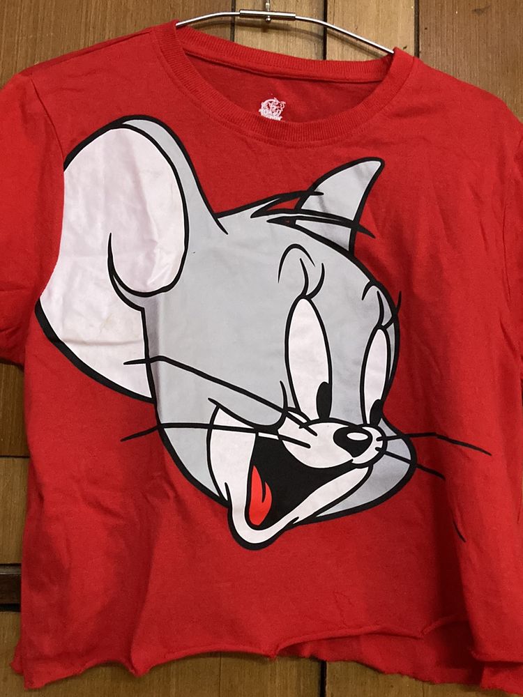 Tom & Jerry Red Crop Top