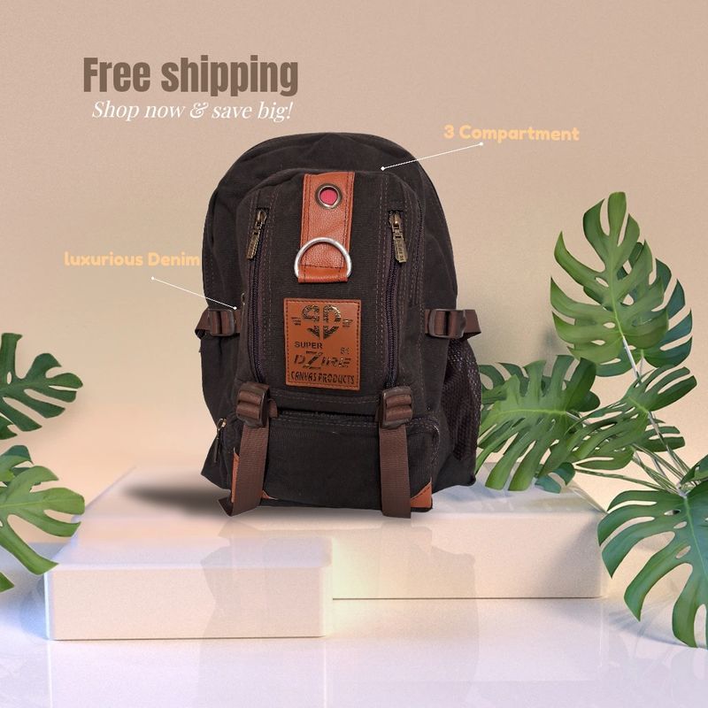 Brown Aesthetic Heavy Backpack/ School/College Bag