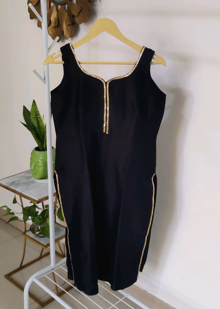 Black Silk Kurta