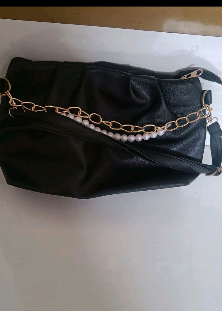 Black Fancy Sling Bag