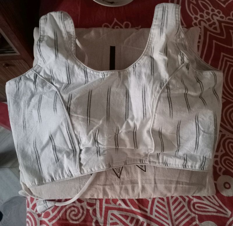 Back Open Tie Up Blouse