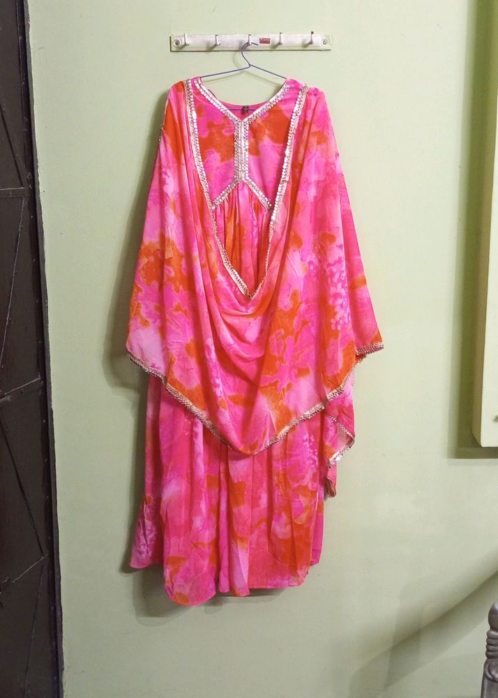 New/Unused Beautiful Aaliya Cut Gown With Dupatta