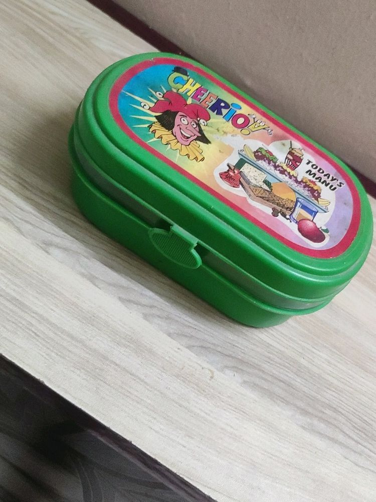 Green Colour Cartoon Tiffin Box