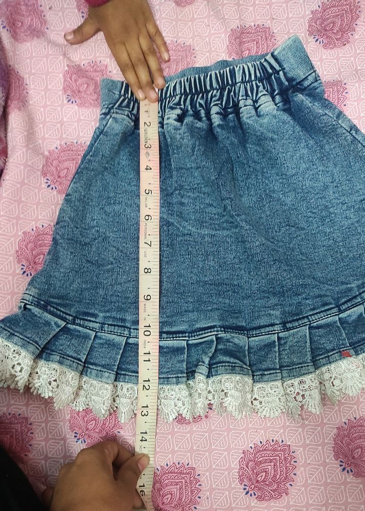 Denim Skirt For Kids(2-3) Yrs