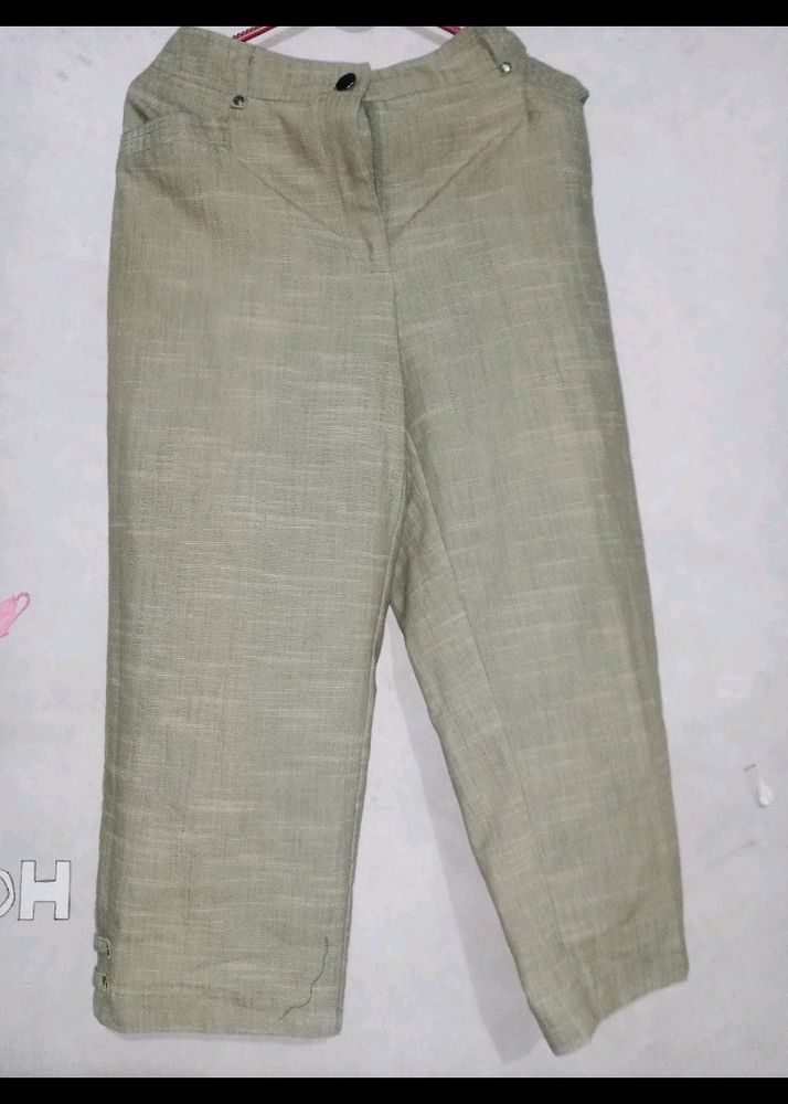 Olive Green Beige Capry