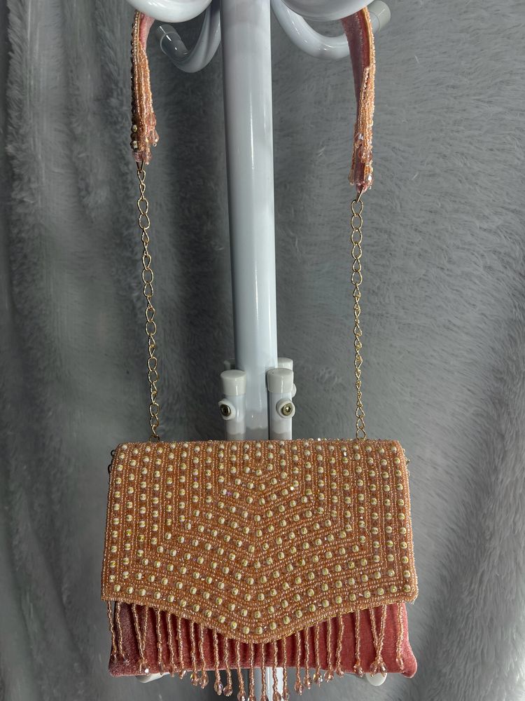 Party Wear Sling Bag With Tassels