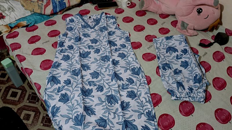 New Xl Size Cotton Kurta Pant Set