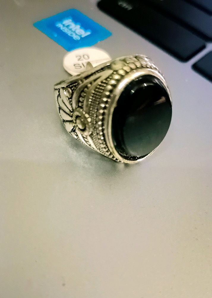 Black Stone Ring For Men