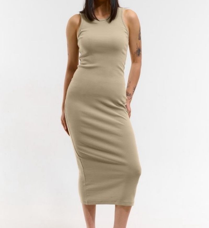 H&M Beige Midi Dress