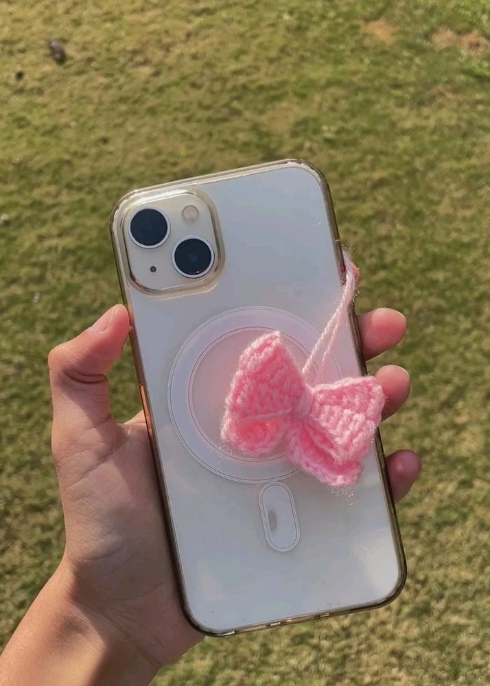 Crochet Bow Phone Charm