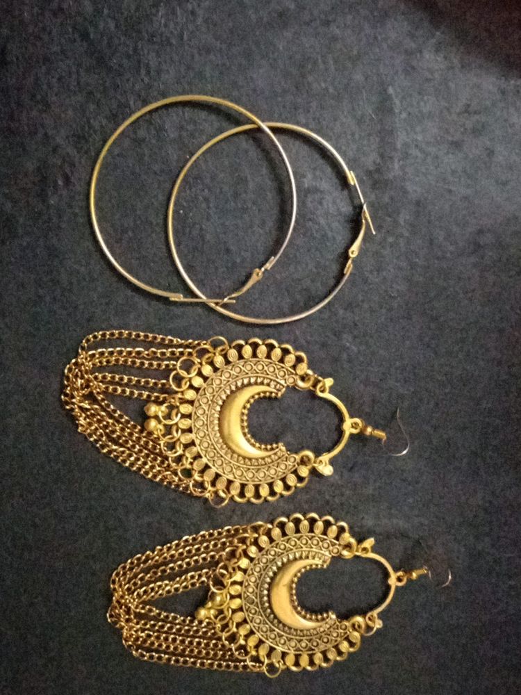 Oxidized Gold earrings