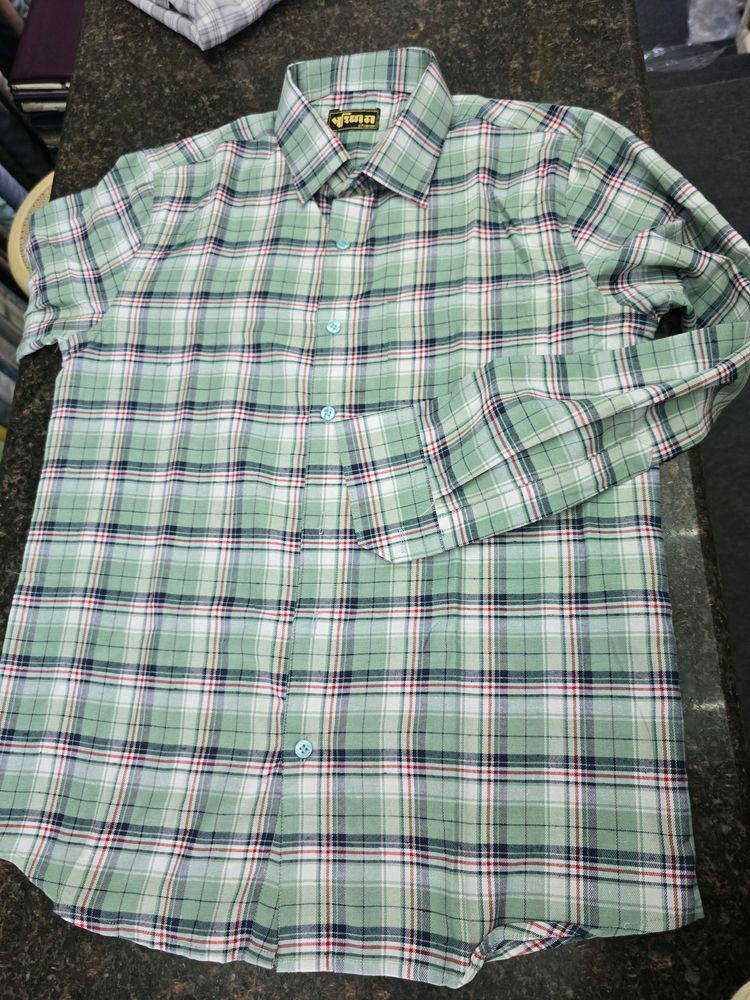 Unused Shirt Combo Of 3 Checked Falalen Fabric