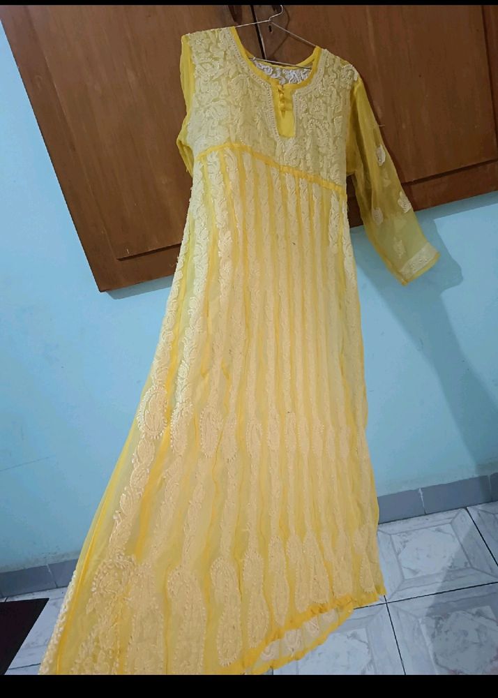 Chickenkari Frock With Cotton Inner