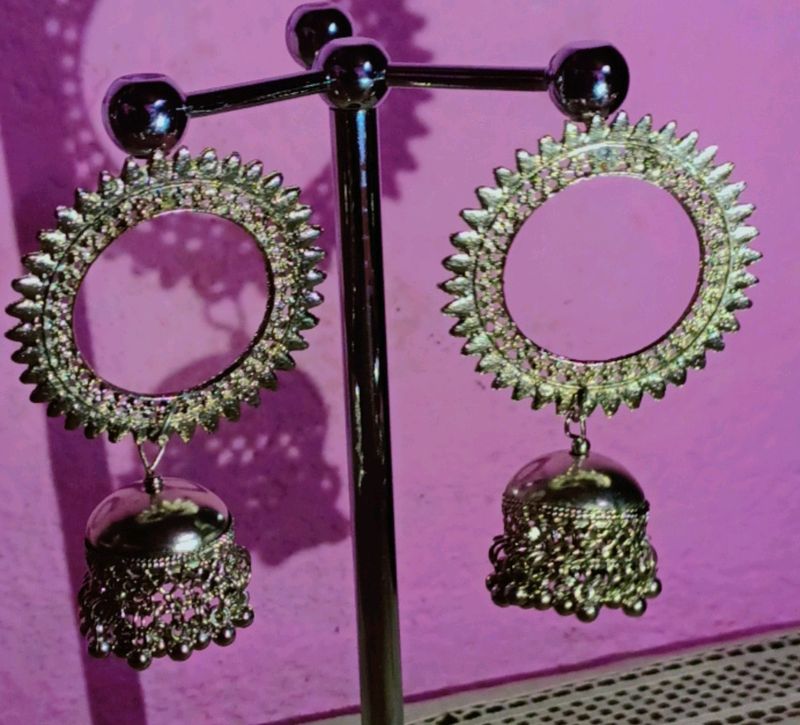 Silver Jhumka