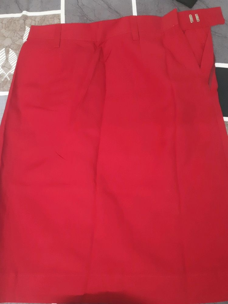 Formal Red Short Skirt