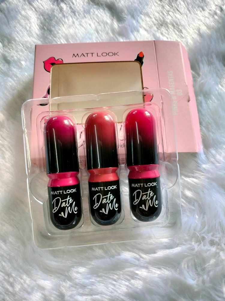 Mattlook Date Me Lipstick (Pack Of 3)