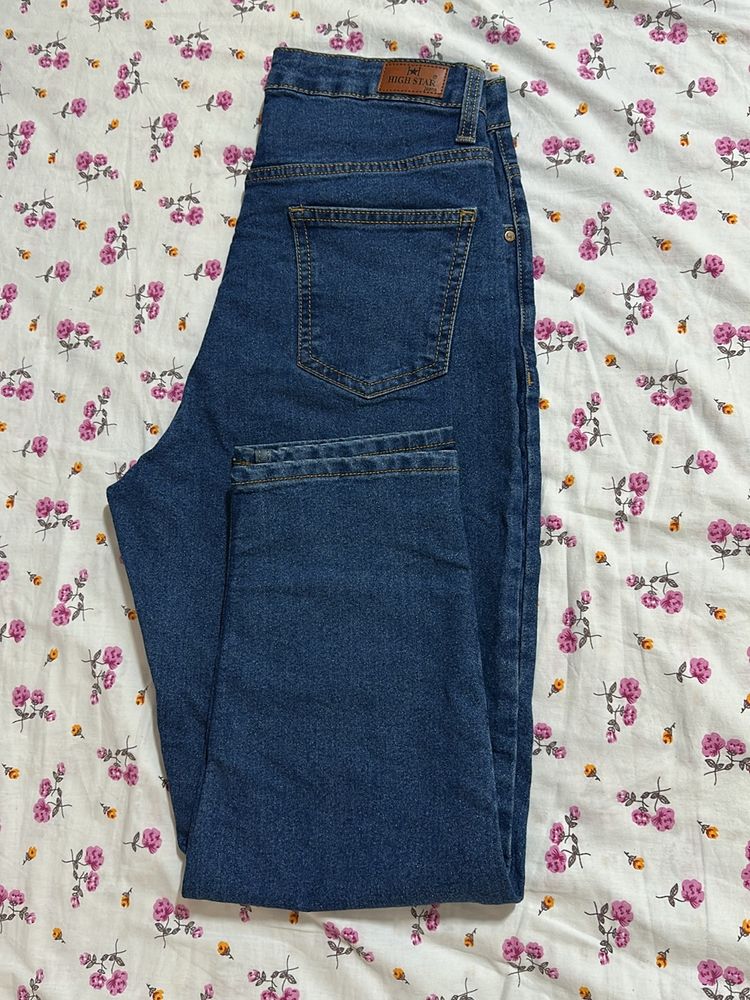 Mom Fit High Star New Jeans