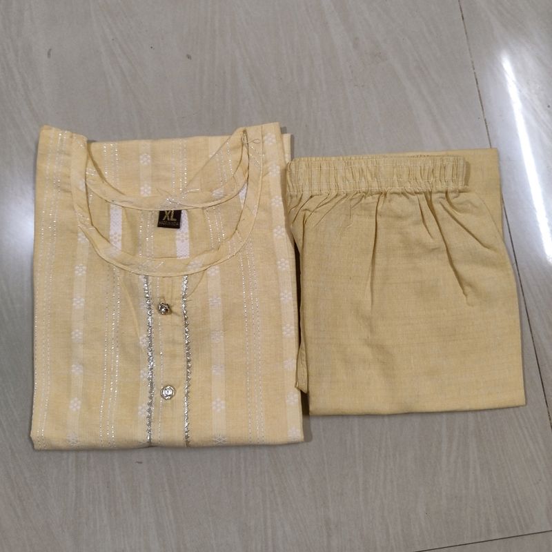 Khadi Cotton Top Pant Set