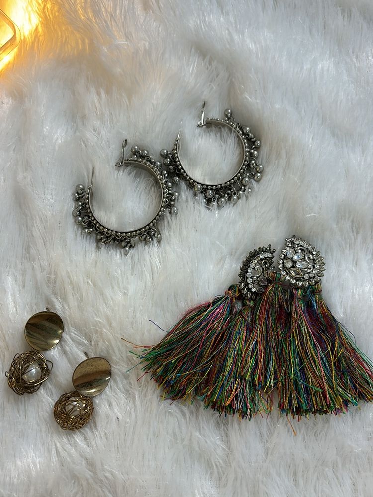 Combo Of 3big Earrings