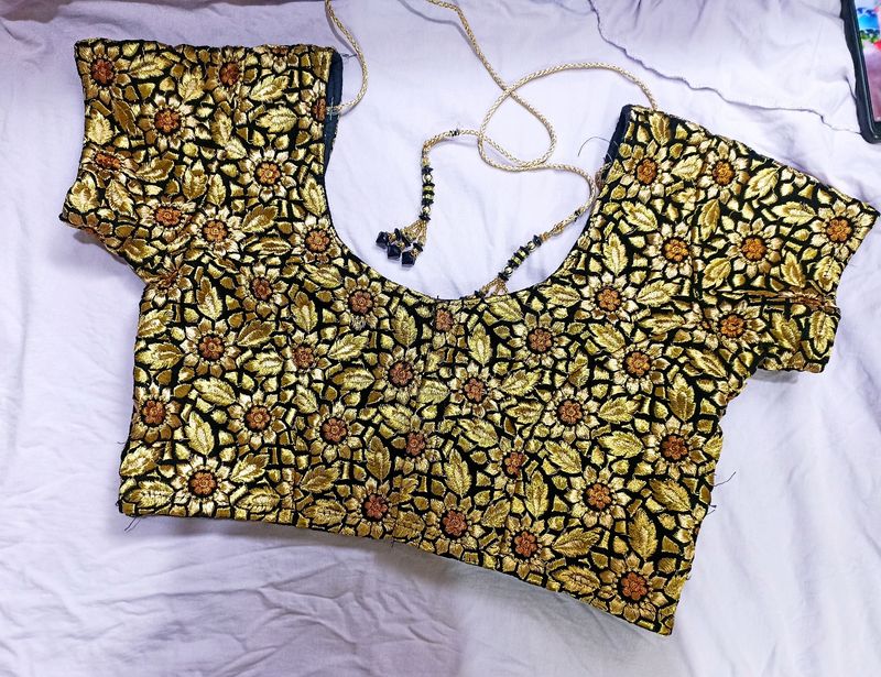 Golden Black Designer Blouse