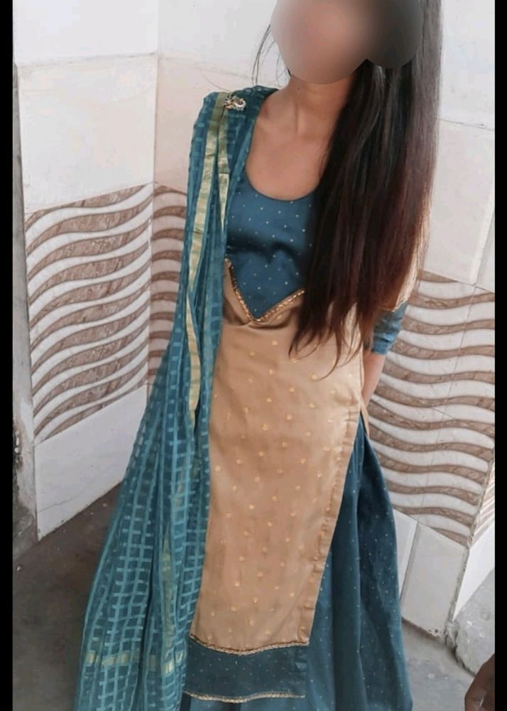 Lahnga With Long Kurti