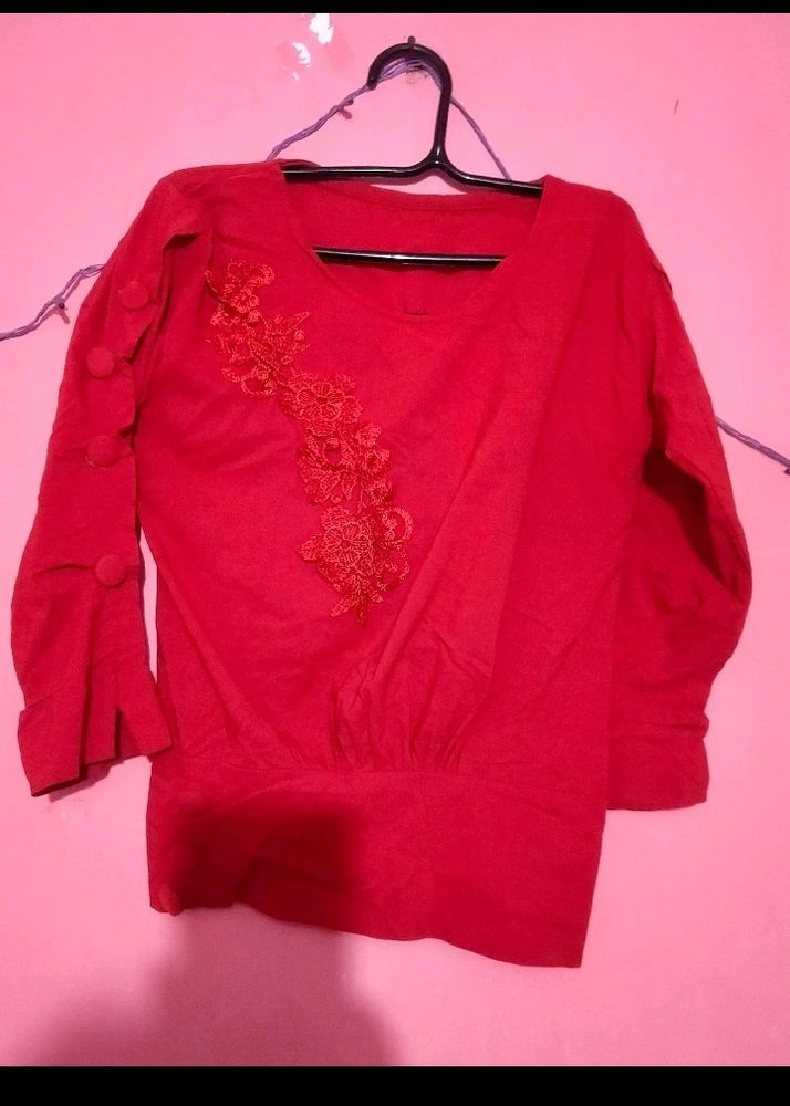 Red Stylish Top For Girl