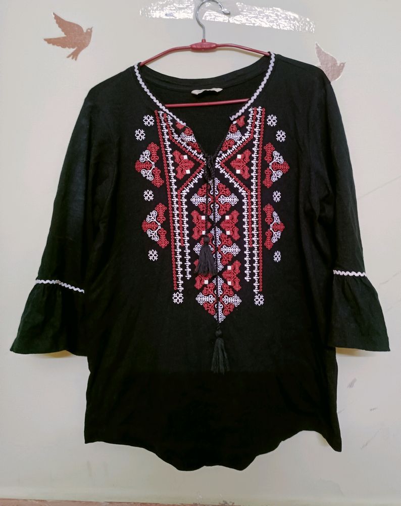 Black Bohemian Top