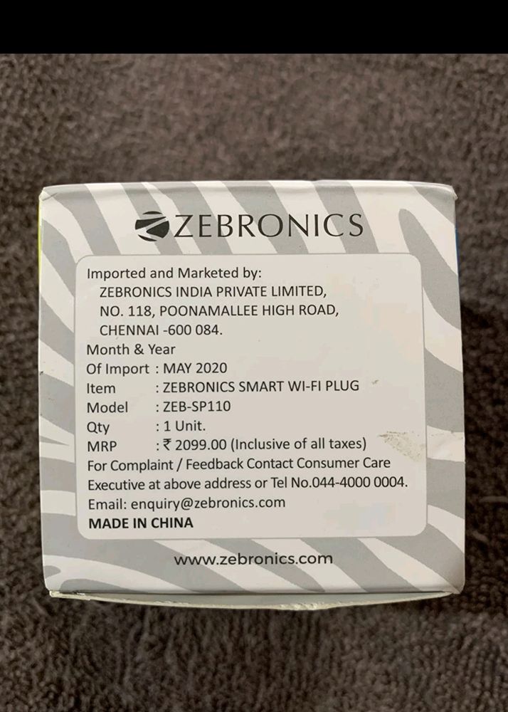 Zebronics Smart Plug ( 16a )