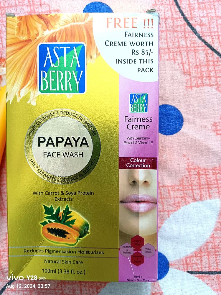 Combo Set Papaya Face Wash N Fairness Cream