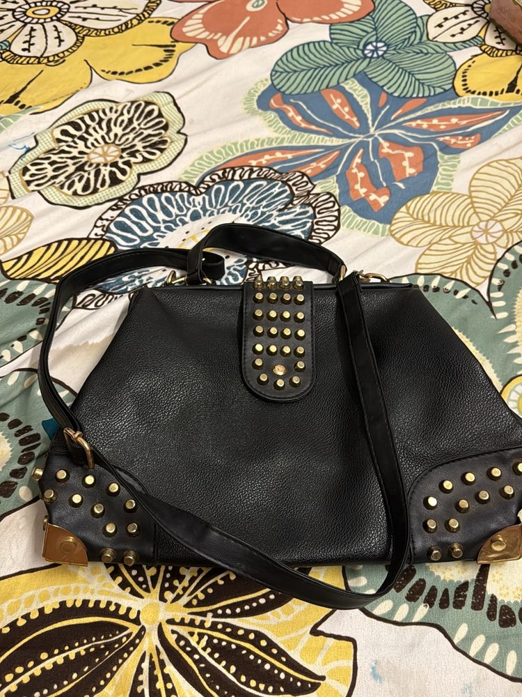 Hong Kong Black Leather Bag