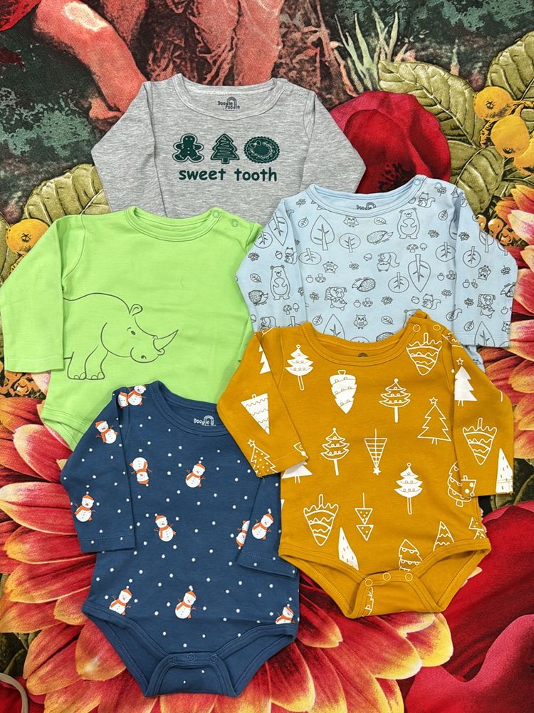 Doodle Poodle Combo Offer Pack Of 5 Onesies