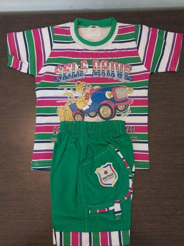 New Tshirt And Shorts Set (6-12 Months)