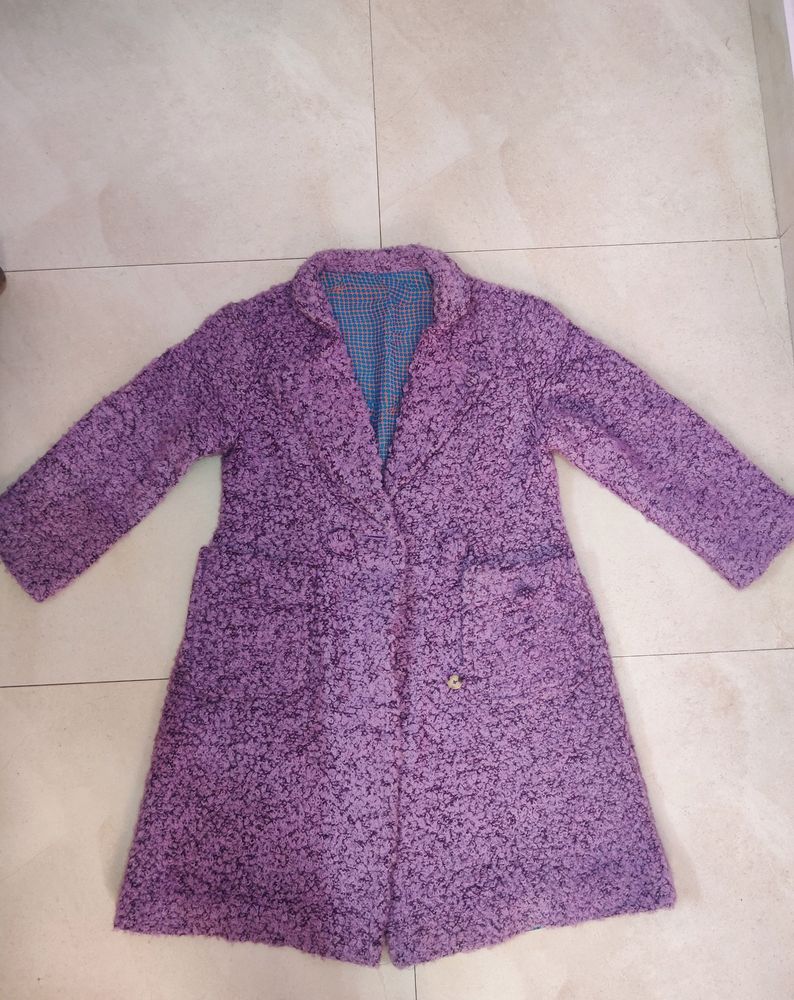 Lavender Overcoat For Women