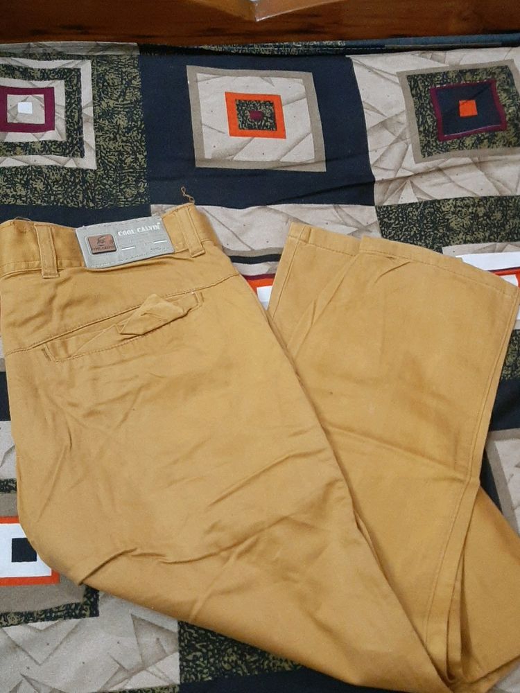 Semi Formal Yellow Jeans Pant