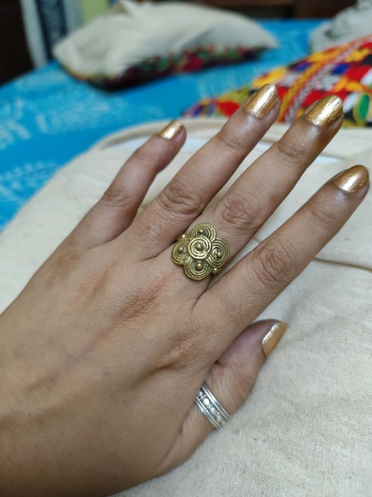 Pure Brass Vintage Dokra Ring